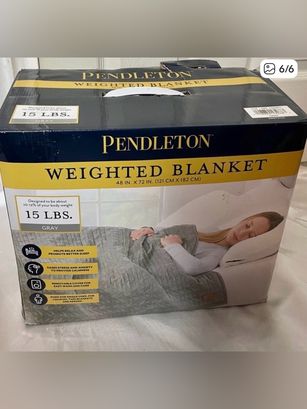 Pendleton Gray Quilted Weighted Blanket